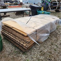 Skid of used 5/8" Various Size Plywood