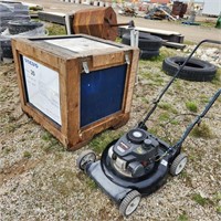 push mower as is & Shipping Crate 36"× 35"× 35"