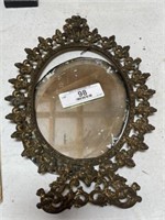 Antique Brass Mirror / Picture Wall Hanging Frame