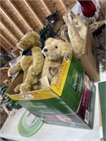 2 Boxes of Stuffed Bears and Rabbits