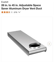 Adjustable Space Saver Aluminum Dryer Vent Duct