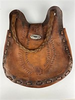 Tool leather hand bag purse