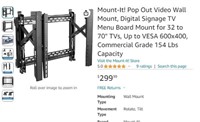 A3930 Digital Signage TV Menu Board Mount