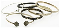 (6) Estate Sterling Silver Estate Bracelets