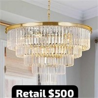 Gold Plated Modern Crystal Chandeliers Lighting