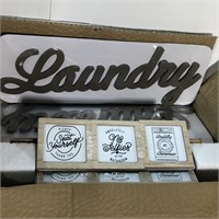 24 pack Laundry Sign Decor