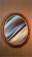 OVAL MIRROR WITH GOLD FRAME