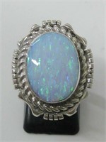 Sterling Silver Opal Southwest Ring