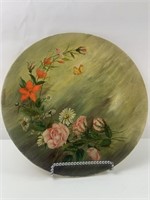 14" painted plate