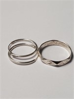 $70 Silver Ring And Earring Set