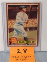 Babe Hits 60 1962 Topps #139