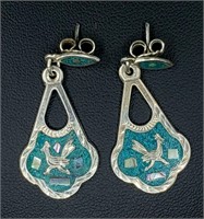 Genuine Mexican American Indian Turquoise Earrings