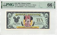 1994 $10 Minnie Disney Dollar PMG 66EPQ