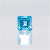 Certified 5.35 Ct VVS 1 Eye Clean Swiss Blue Topaz