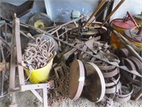 Misc. parts, reel mower, wheels