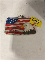 7" SERVED WITH HONOR RESIN EAGLE WALL PLAQUE