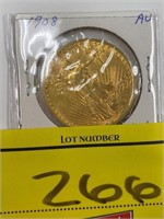 1908-D 20 DOLLAR GOLD PIECE