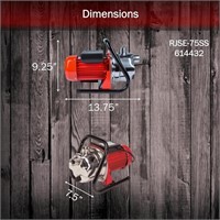 Red Lion RJSE-75SS 115 Volt, 3/4 HP, 11 GPM