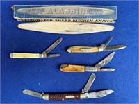 Aladdin Sharping stone, plus 3 Pocket knives