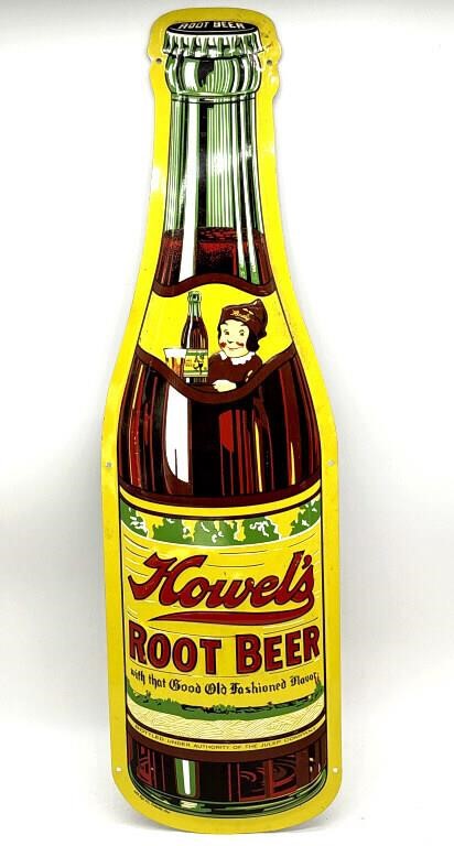 Vintage Howel’s Root Beer Metal Sign 8.5” x