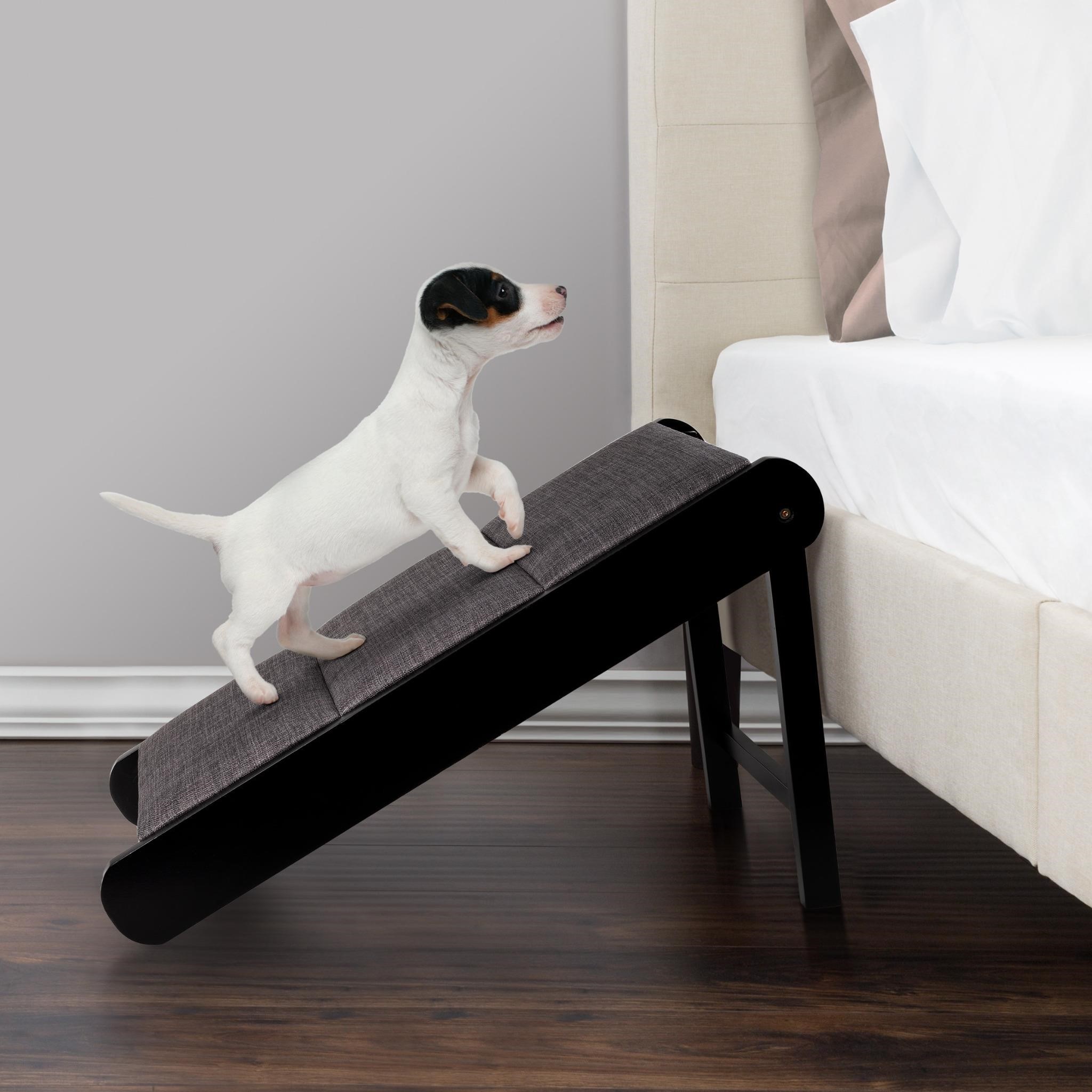 PETMAKER Foldable Black/Gray Wood Dog/Cat Ramp