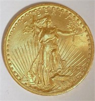 Saint Gaudens 1922 US Double Eagle $20 Gold Coin;