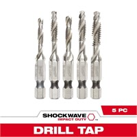 $37  Milwaukee SAE Drill Tap Set (5-Piece)