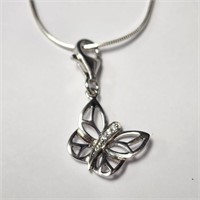 $60 Silver Cz 16"  Necklace