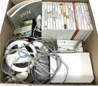 Nintendo Wii Console, Games, Joysticks, Wheel
