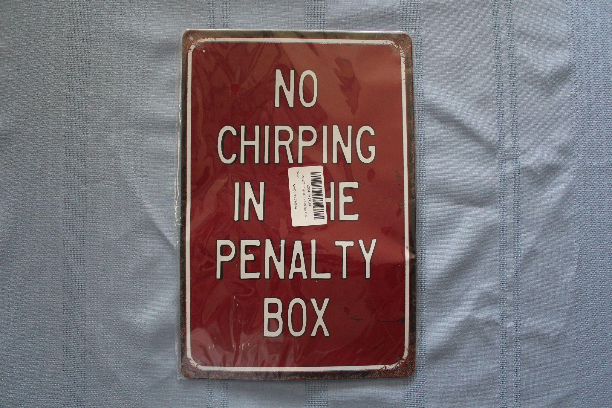 Retro Tin Sign: Penalty Box