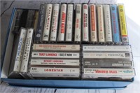 Box of vintage cassettes