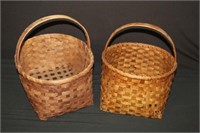 2 Antique Split Oak Baskets