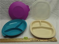 Tupperware & Rubbermaid Re-heatable Divided Plates