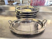 Nice Stainless Serving Trays bid x 4