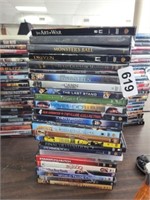 STACK OF DVDS