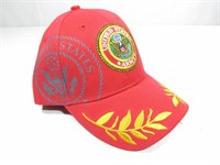 2 Military US Army Red Leaf Baseball Ball Cap