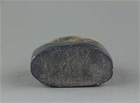 Chinese Black Crow Skin Shoushan Stone Seal