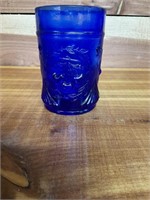 VINTAGE COBALT BLUE CHERRY GLASS