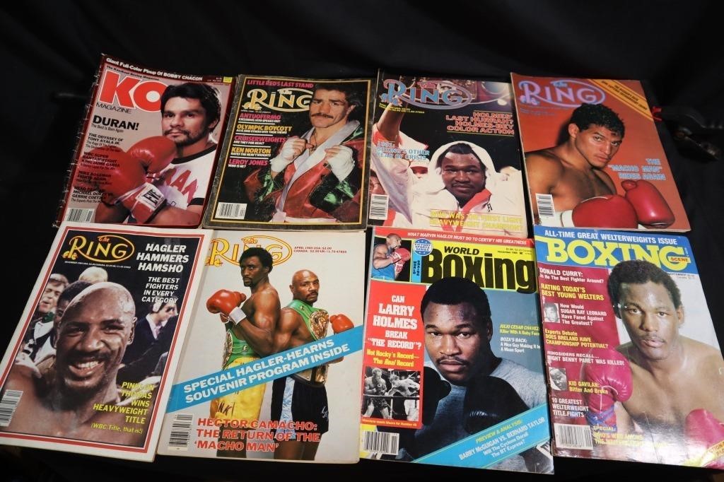 8 vintage boxing magazines #1