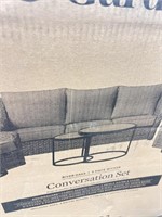 Patio sofa with two tables/cover included