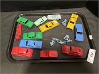 Retro Plastic Toy Cars With Metal Wheels.