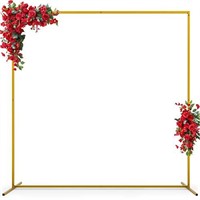 6.6FT x 6.6FT Gold Wedding Arches for Ceremony Squ