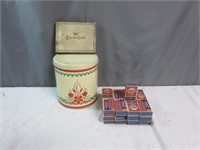 Vintage Chesterfield Cigarette Tin With Holiday