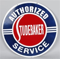STUDEBAKER AUTHORIZED SERVICE DS PORCELAIN SIGN