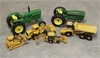 (2) Erlt John Deere Tractors & (4) Ertl Metal