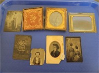 (7) Antique Tin Types and Photographs
