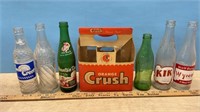 6 Pack of Vintage Pop Bottles
