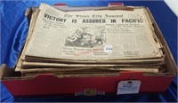 Lot Of 50 WWII Newspapers