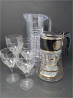 Glasses Coffee Carafe and Acrylic Pitcher