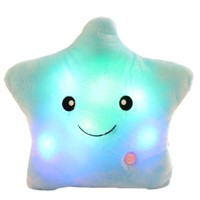 sofipal LED Twinkle Star Shaped Plush Pillow, Crea